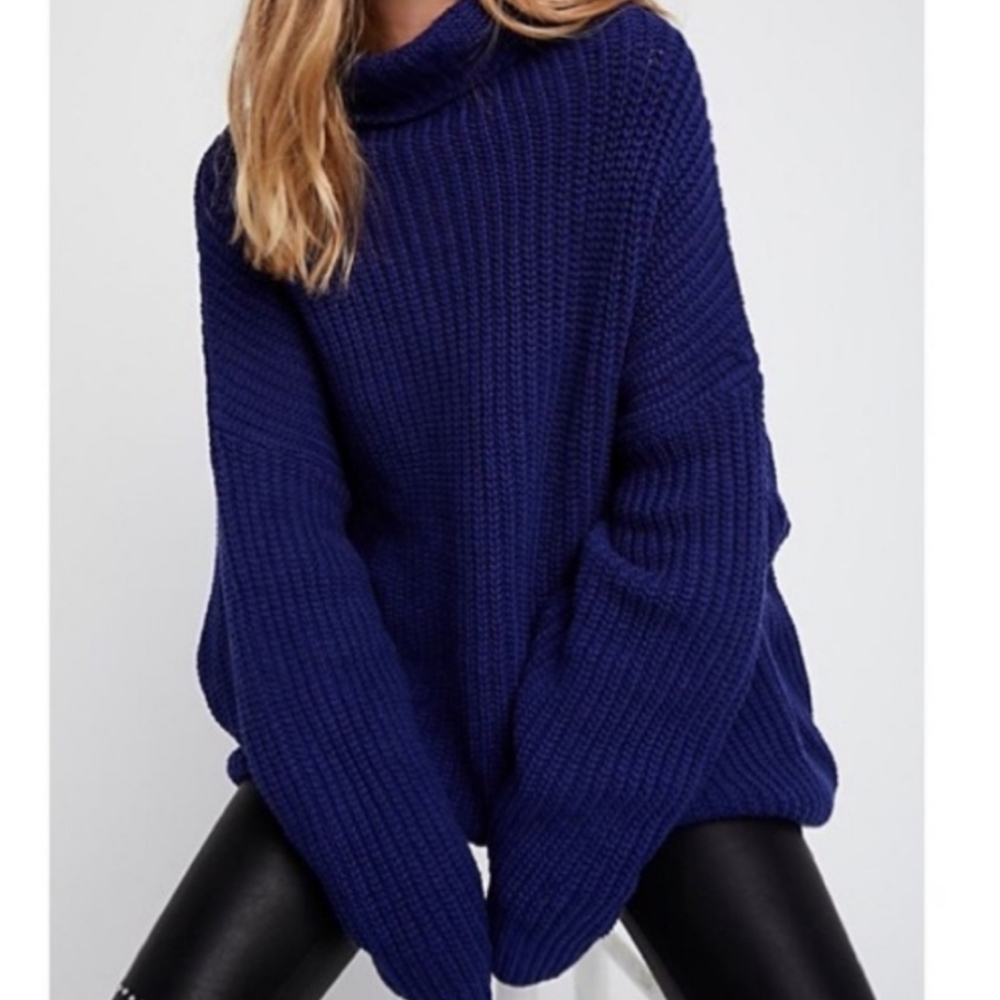 Free People Navy Sweater